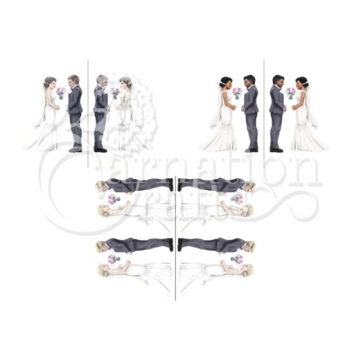 Carnation Crafts Happy Couple Vignette Downloads - Vignette 1