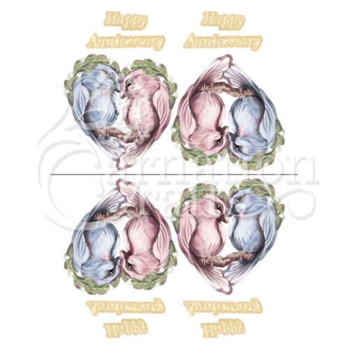 Carnation Crafts Love Birds Vignette Downloads - Vignette 1