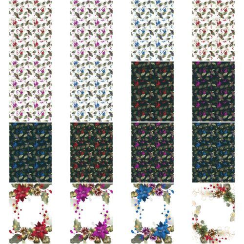 Christmas Garlands Backing Papers Download