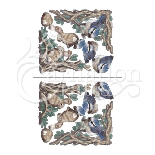 Carnation Crafts Woodland Corners Vignette Downloads - Vignette 3