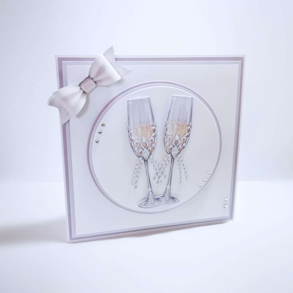 Champagne glass store die