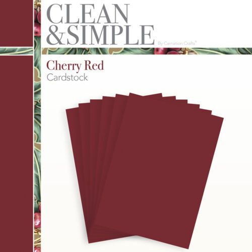 Clean & Simple Cherry Red Cardstock