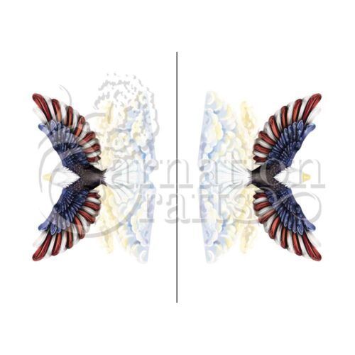 Mini Soaring Dove 3D Card Shape Special Edition Vignette Thanksgiving Eagle Image
