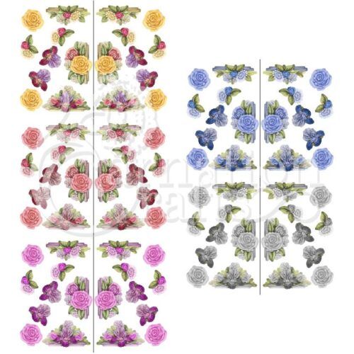 Carnation Crafts Edged With Florals Vignette Downloads