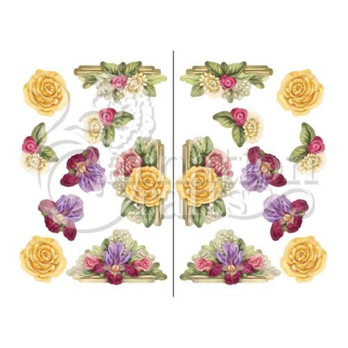 Carnation Crafts Edged With Florals Vignette Downloads - Vignette 1