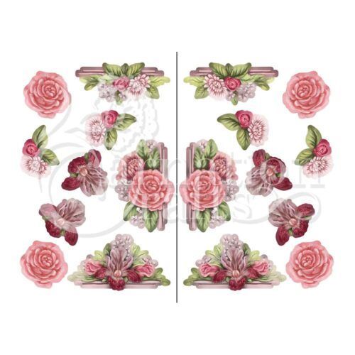 Carnation Crafts Edged With Florals Vignette Downloads - Vignette 2