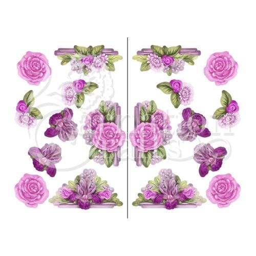 Carnation Crafts Edged With Florals Vignette Downloads - Vignette 3