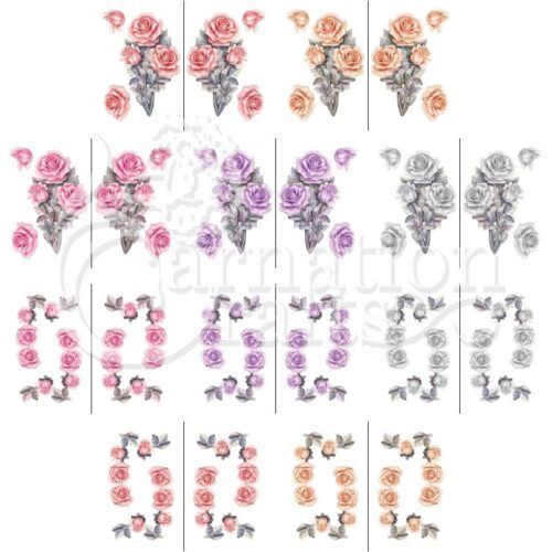 Carnation Crafts Roses In Bloom Vignette Downloads