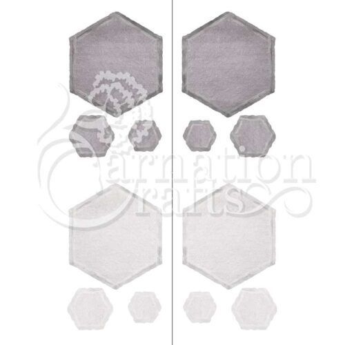 Carnation Crafts Slate Edge Hexagons Vignette Downloads - Vignette 1