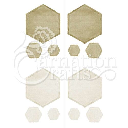 Carnation Crafts Slate Edge Hexagons Vignette Downloads - Vignette 5