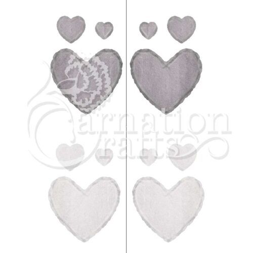 Carnation Crafts Slate Edge Hearts Vignette Downloads - Vignette 1