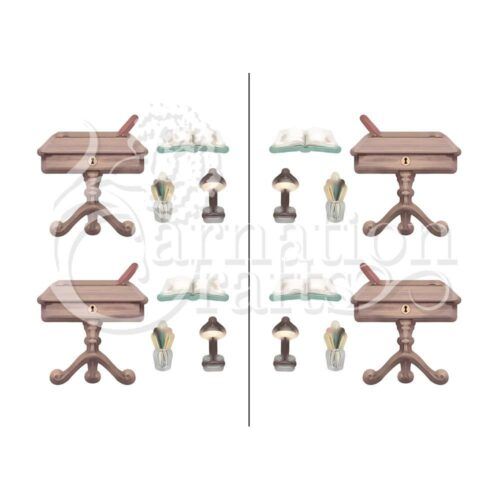 Carnation Crafts Take Out Your Books Vignette Downloads - Vignette 1