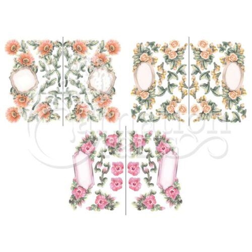 Carnation Crafts Floral Cameos Vignette Downloads - Vignette 2