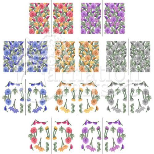 Carnation Crafts Floral Gatefold Card Shape Vignette Downloads