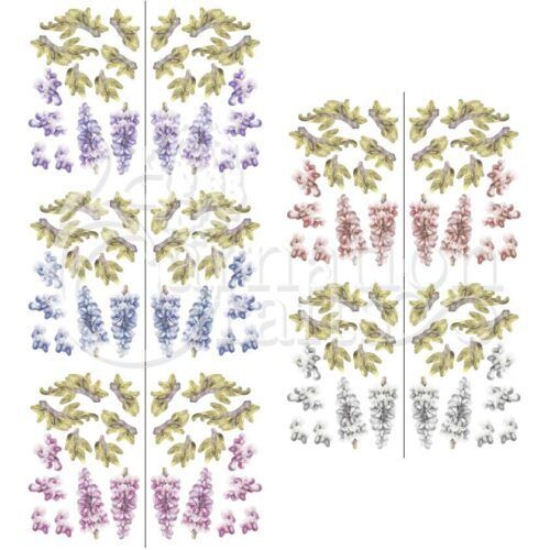 Clean & Simple Wonderful Wisteria Vignette Downloads - Vignette 1 - 5