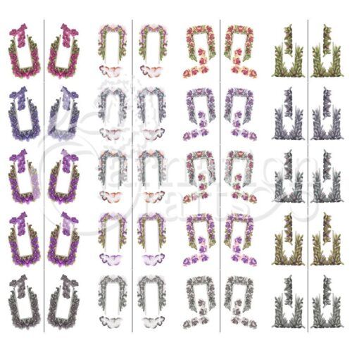 Carnation Crafts Elevated Florals Half Frames Vignette Downloads