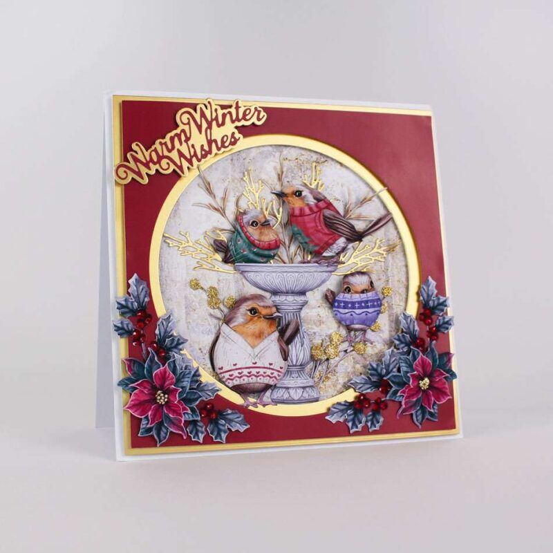 Cards made using Christmas Jumper Special Edition Vignette with a family of Robins wearing Christmas Jumpers