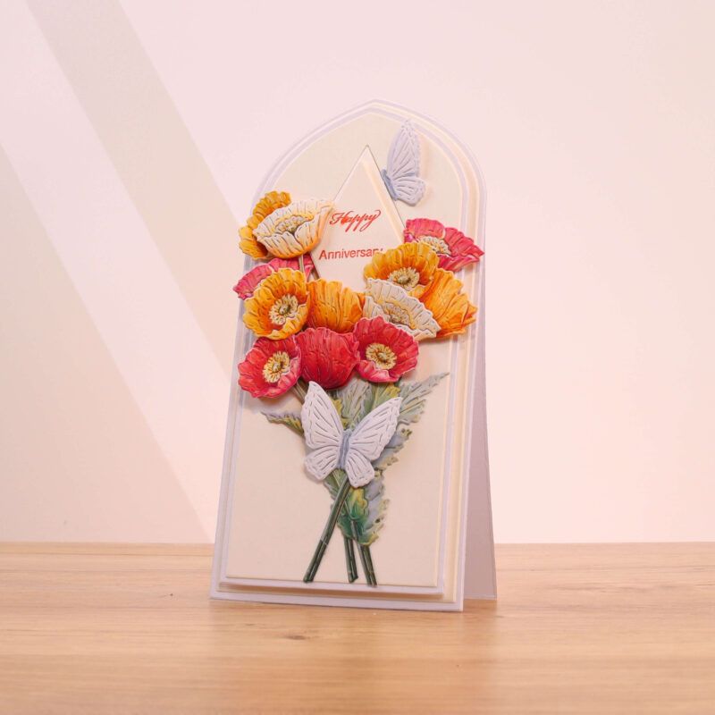Pretty Poppies Card making from the Die Set