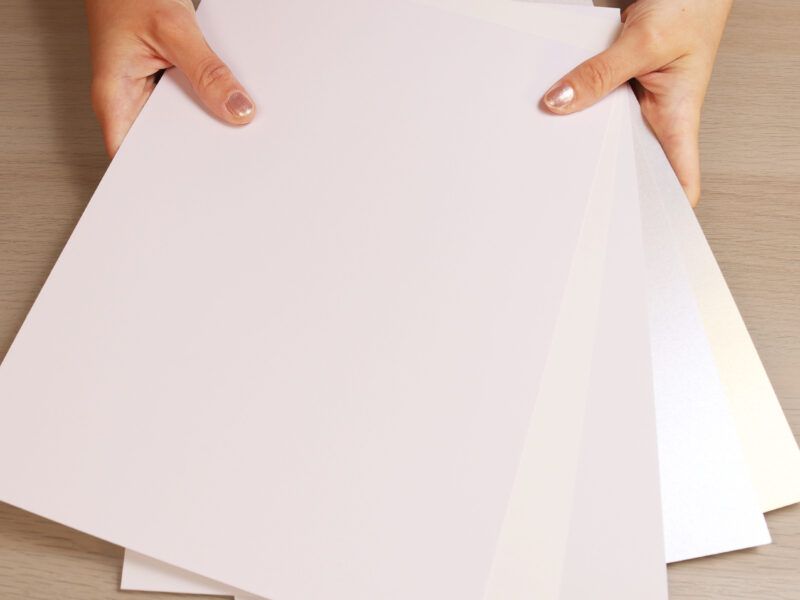 various white cardstocks