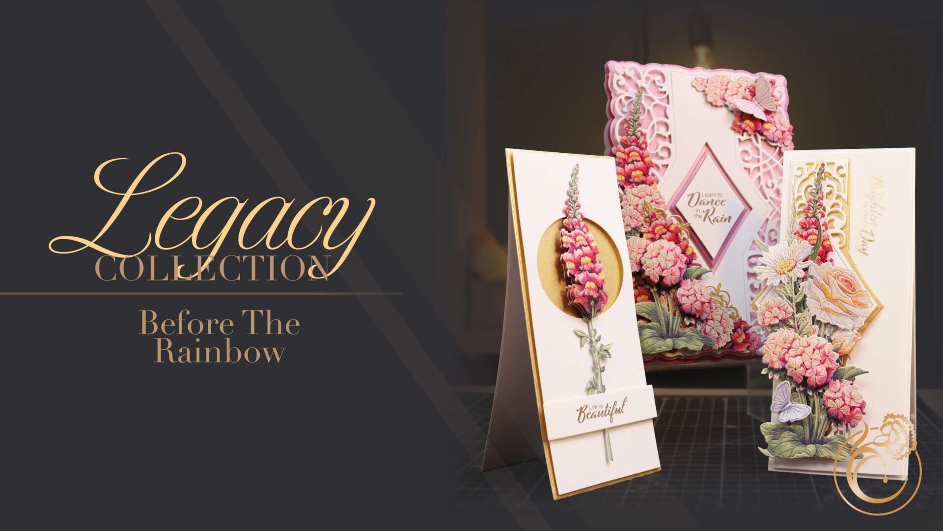 Legacy website banner with cards