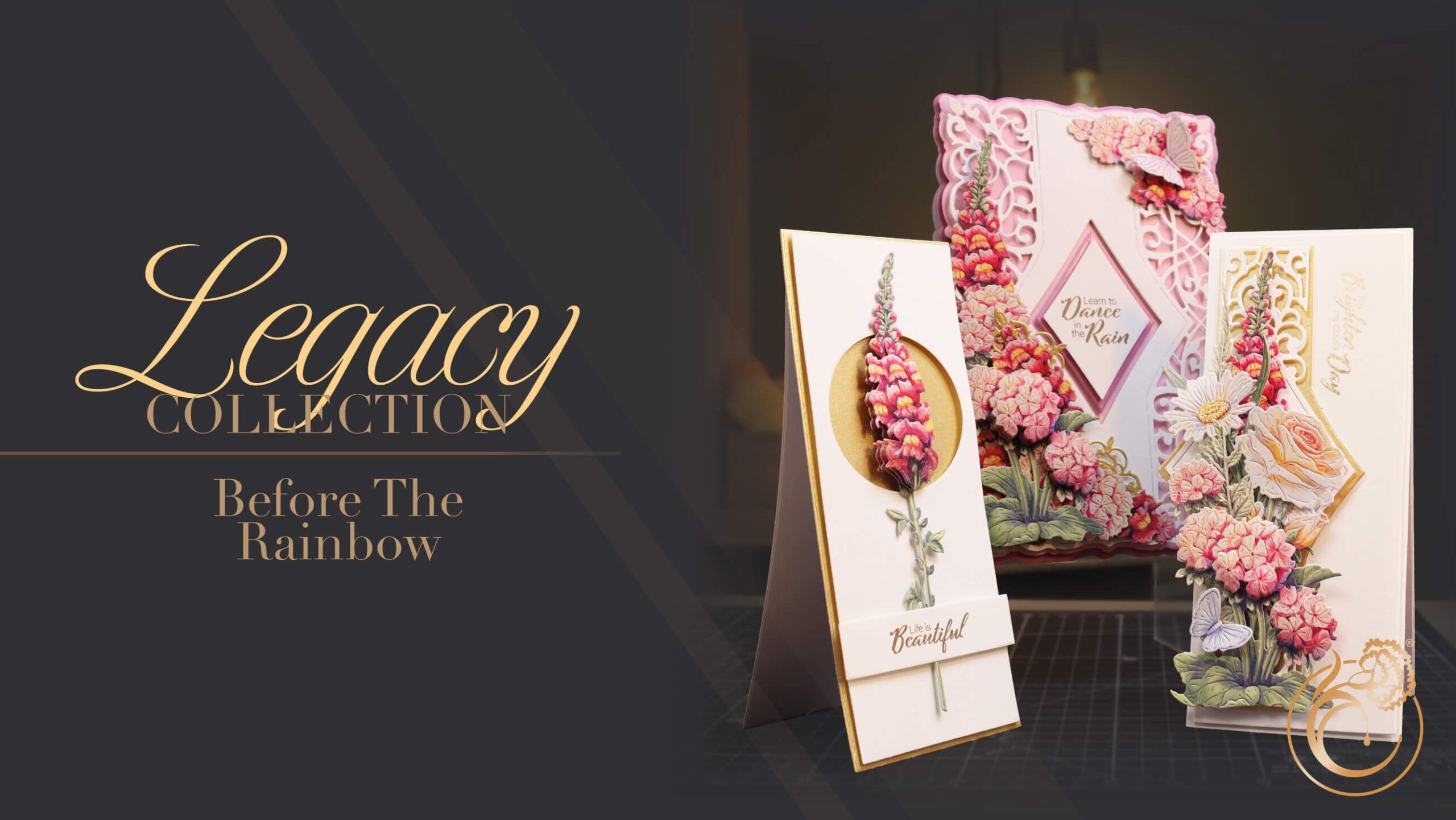 Legacy website banner with cards