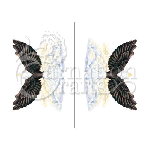 Mini Soaring Dove 3D Card Shape Special Edition Vignette Eagle Image