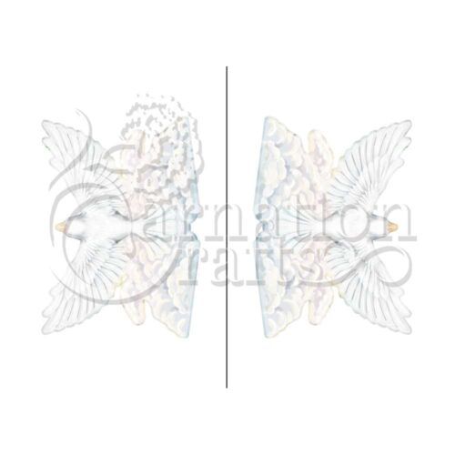 Mini Soaring Dove 3D Card Shape Special Edition Vignette Dove Image