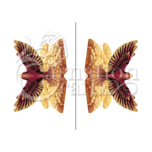 Mini Soaring Dove 3D Card Shape Special Edition Vignette Phoenix Image