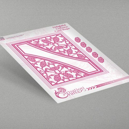 delightful gerberas card shape product image
