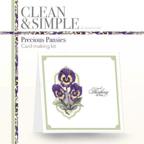 precious pansies cardmaking kit product image
