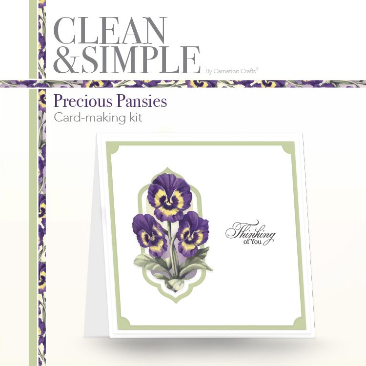precious pansies cardmaking kit product image