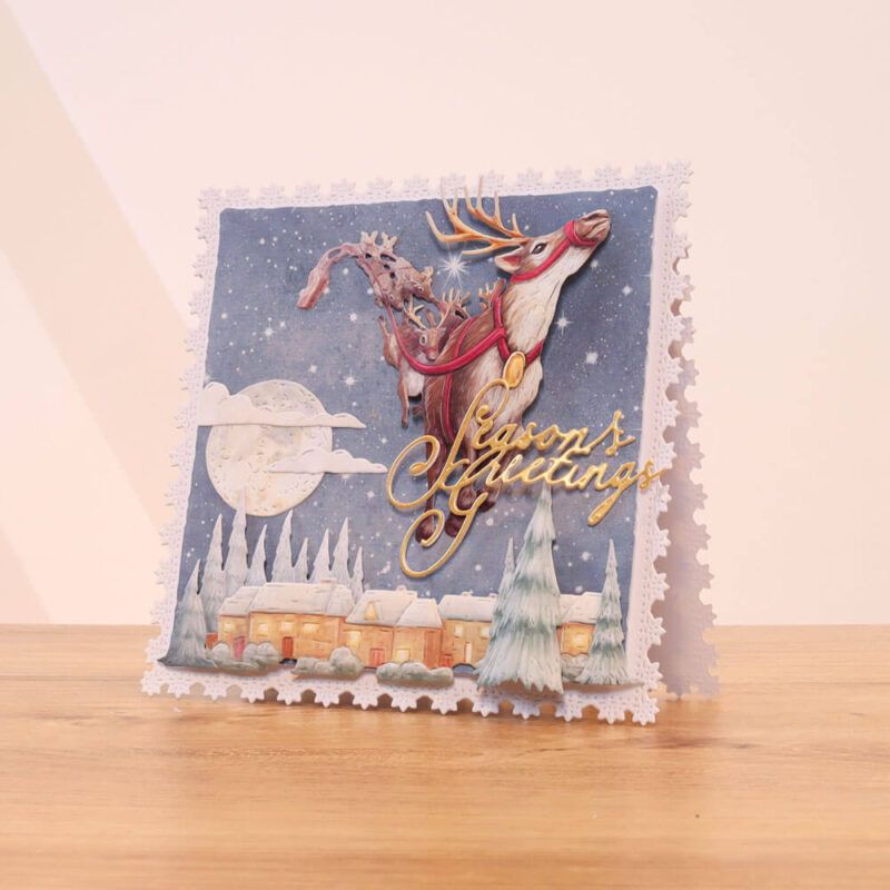 square card made using in time for christmas