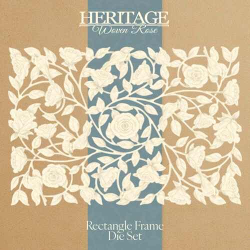 Heritage Woven Rose Rectangle Frame Die Set