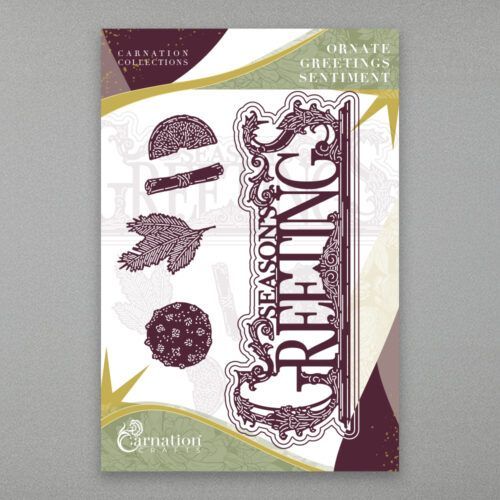 Carnation Crafts Ornate Greetings Sentiment Die Set