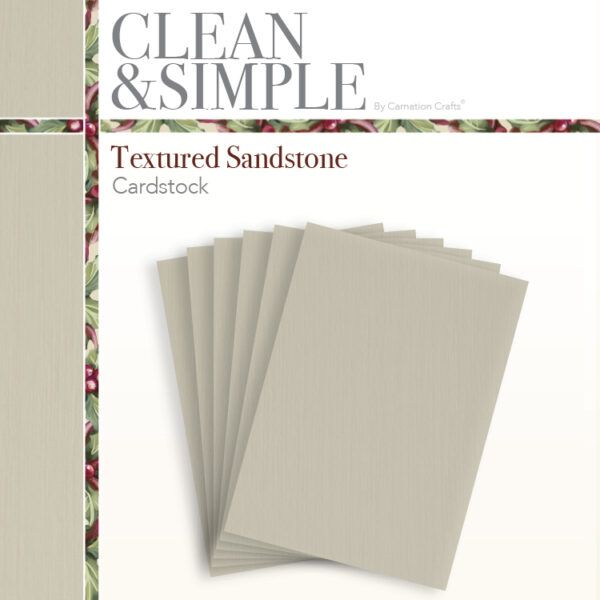 Clean & Simple Textured Sandstone Cardstock - Carnation Crafts