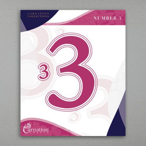 Carnation Crafts Number 3 Die Set