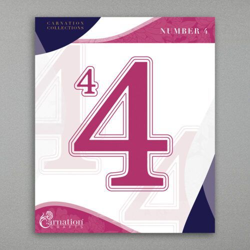 Carnation Crafts Number 4 Die Set