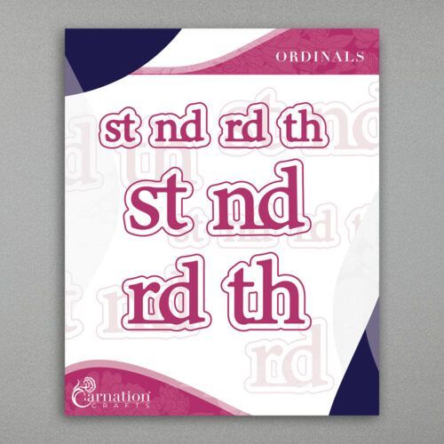 Carnation Crafts Ordinals Die Set