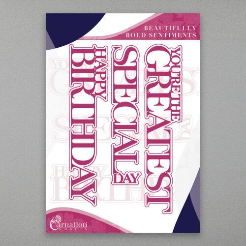 Carnation Crafts Beautifully Bold Sentiments Die Set