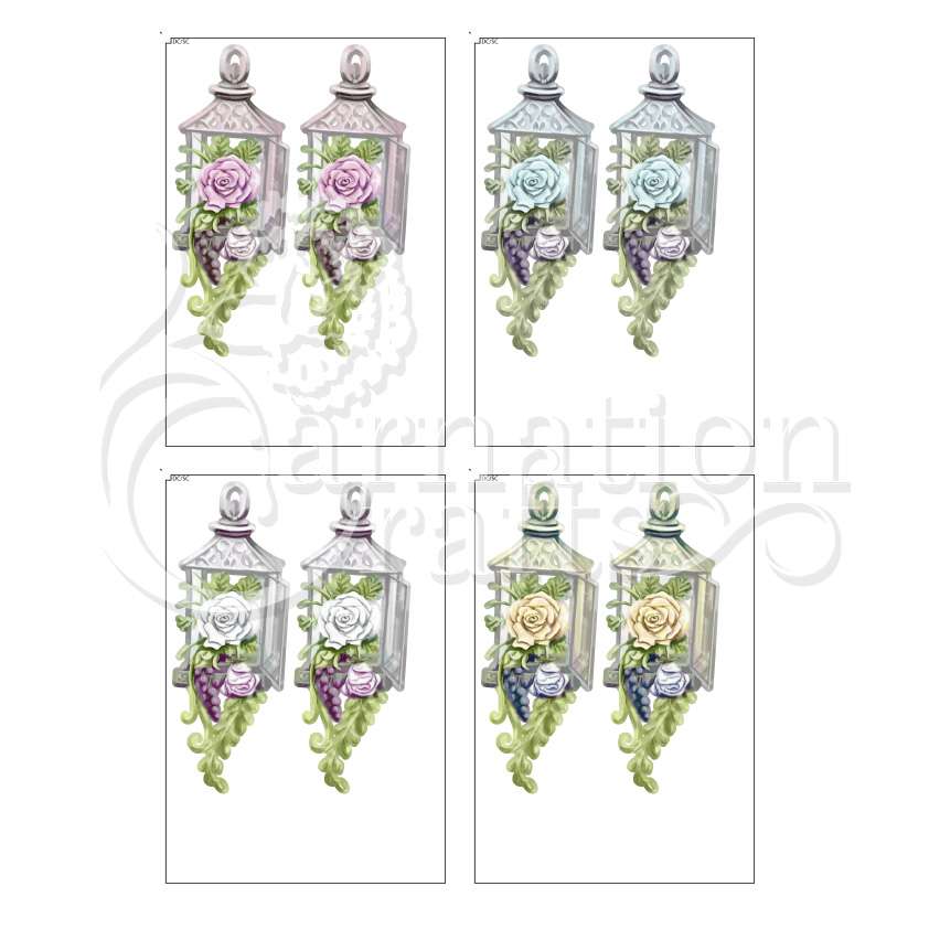 Style & Sentiment USB Floral Lantern Vignettes 1-4 Downloads