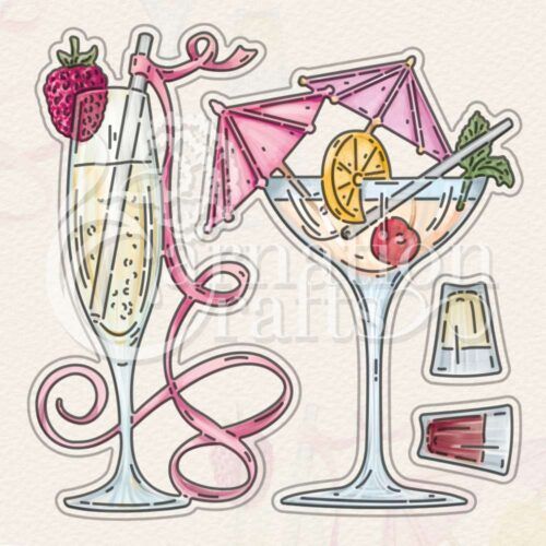 Fancy Cocktails Die Set