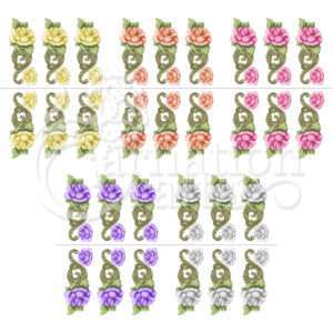 Flourished Floral Vignettes 1-5 Downloads