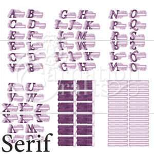 Custom Alphabet Vignette 3 Download (Serif Font)