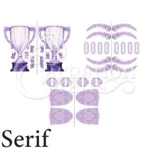 Trophy Card Shape Vignette 4 Download (Serif Font)