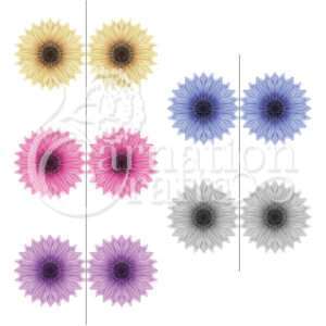 Sunflower Card Shape Vignettes 1-5 Downloads