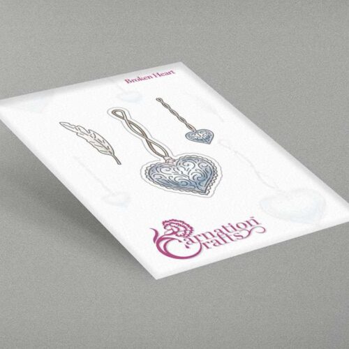Carnation Crafts Broken Heart Die Set