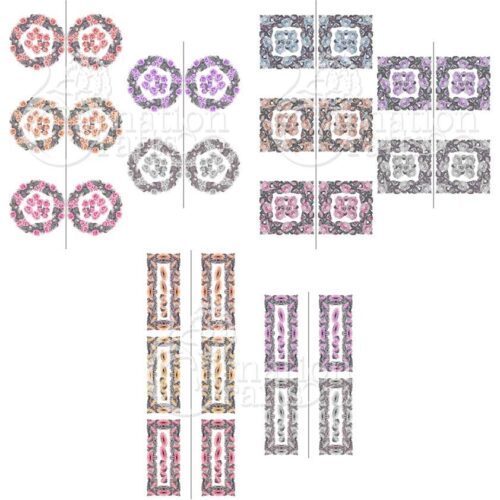 Carnation Crafts Fancy Floral Frame Collection Complete Colourway Download
