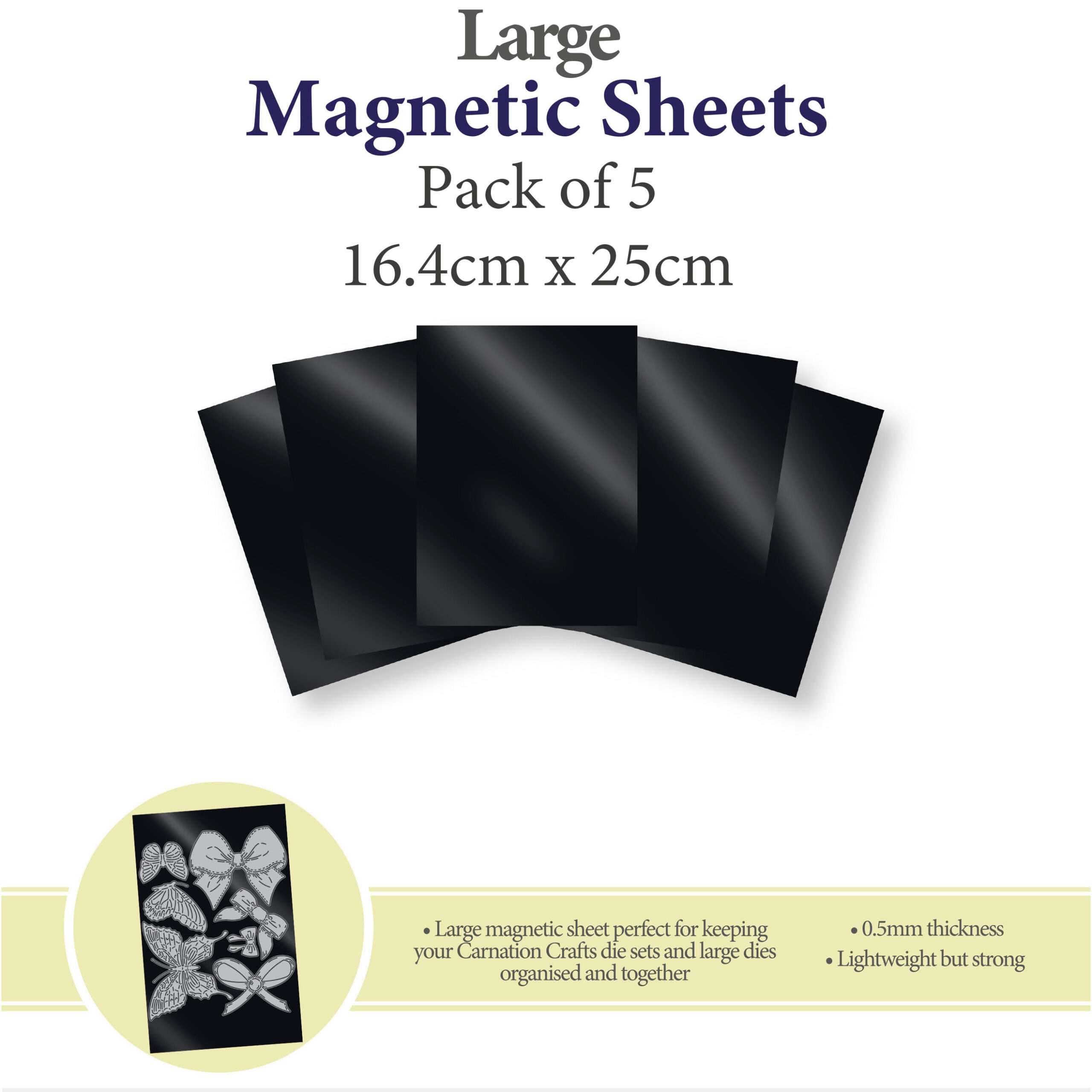 Carnation Crafts Magnetic Sheets - Large (5pk) - Carnation Crafts
