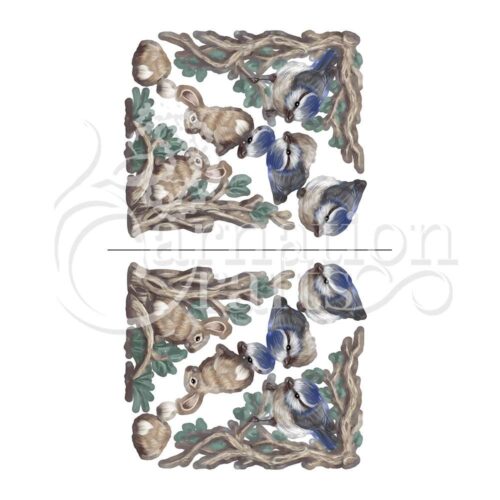Carnation Crafts Woodland Corners Vignette Downloads - Vignette 2