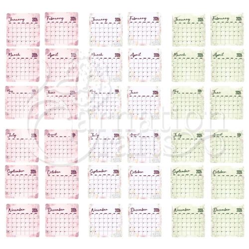 Carnation Crafts Compact Calendar 2026 Original Colourway Download